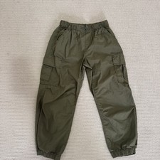 GAP Kids Girls Medium 8 Parachute Cargo Pants Bungee Waist Army Green Pull On