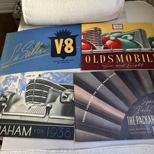 4 1938 Car Dealer Brochures: LaSalle, Graham, Packard, Oldsmobile  #D