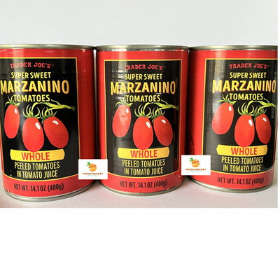 3 -Trader Joe s Super Sweet MARZANINO WHOLE PEELED TOMATOES IN TOMATO JUICE