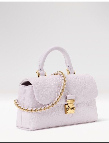 Louis Vuitton Nano Madeleine M29380 Sweet Lavender Monogram Empreinte Bag NEW
