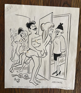 VINTAGE ORIGINAL SEX TO SEXTY EARL ENGLEMAN CARTOON ART