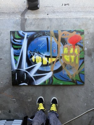 XXL Airbrushed/spray-painted Streetwear Inspired Canvas