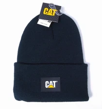 CAT Beanie Cuffed Knit Hat Detroit Marine Blue Outdoor Winter NEW One Size