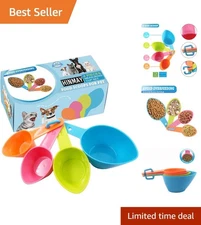 Colorful 4-Cup Pet Food Scoop Set – Safe for Dogs, Cats & Bird Food Measurements