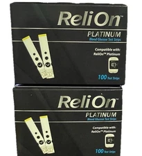 200 ReliOn Platinum Glucose Test Strips~Fresh~1/27~$37.99~Free Ship