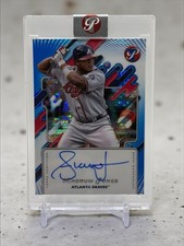 2025 Topps Pristine PA-AJ Andrew Jones Auto Blue /75 Encased 