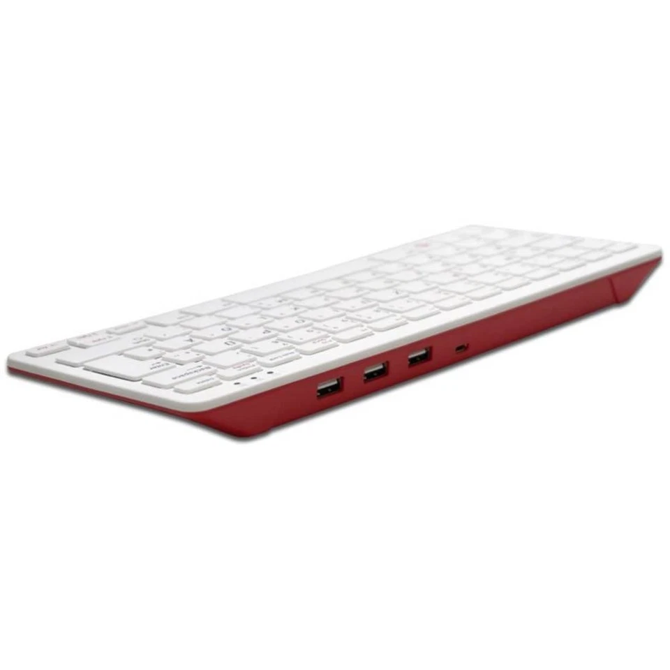 Raspberry Pi® RPI-KEYB (US)-RED/WHITE USB Tastatur US-Englisch, QWERTY Weiß, Rot - Bild 3 von 4