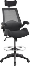 Drafting Chair Tall Office Chair with Flip-up Armrests Executive