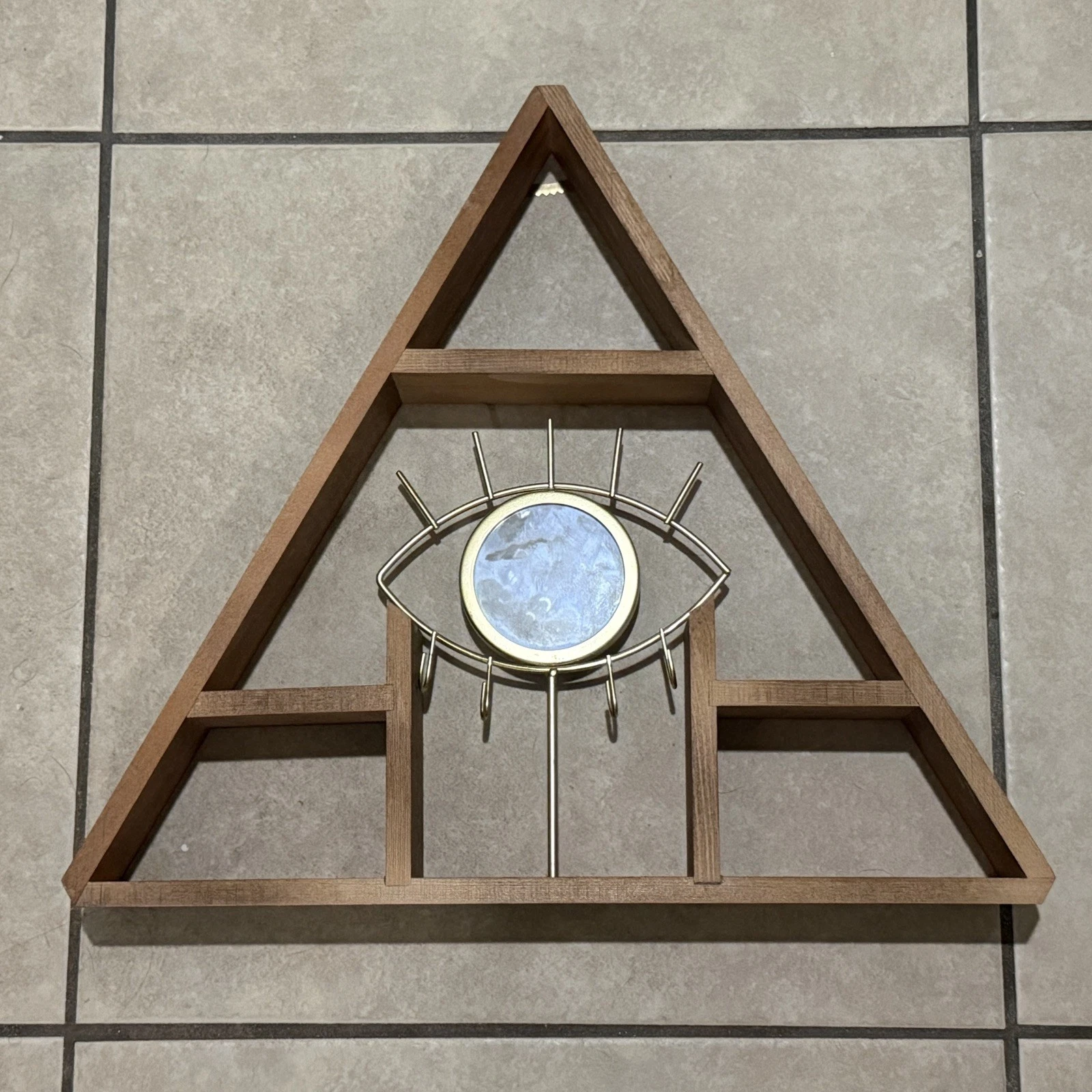 Customizable Knick-knack Isosceles Triangle Wall Or Counter-top Shelf