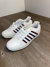 K-Swiss Unisex White Color Striped Shoes KSS10097P Size 7 US - 6.5 UK