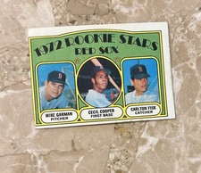 1972 Red Sox Rookie Stars Garman, Cooper, Fisk  EX