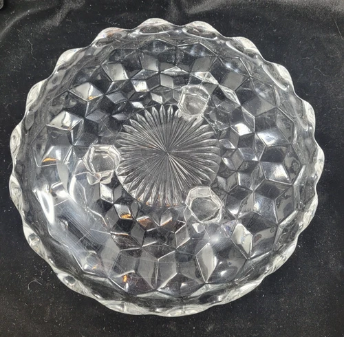 VTG FOSTORIA AMERICAN PINK DEPRESSION GLASS ART DECO 3 FOOTED CANDY DISH 7"