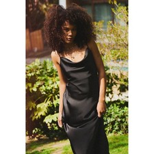 Urban Outfitters Light Before Dark Midi Dress Black Mallory Cowl Size Small