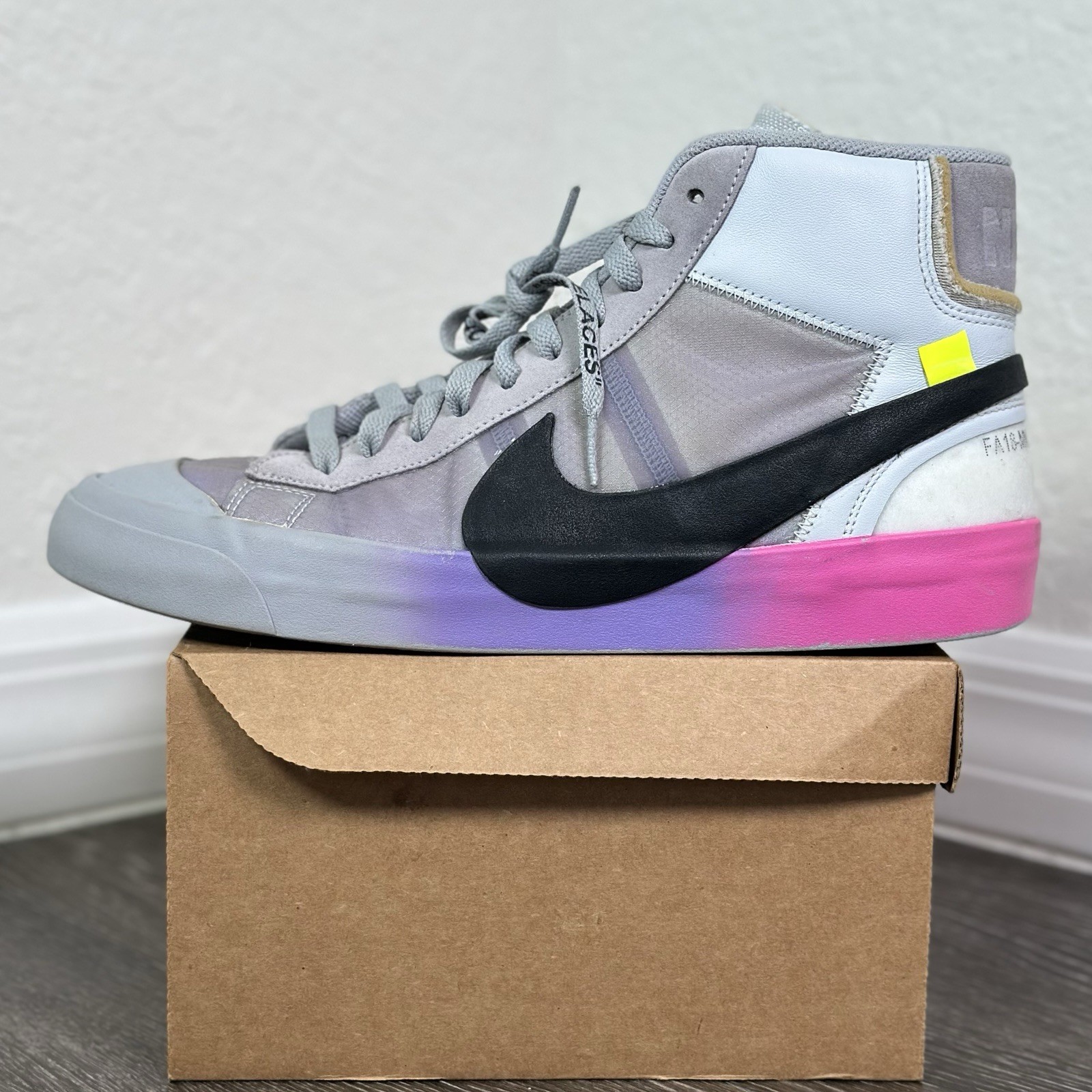 OFF WHITE X NIKE Taglia 10 5 Blazer Nike x Off White Mid Serena Williams AA3832 002