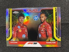 Lewis Hamilton Charles Leclerc Duo Ferrari Refractor 2025 Topps Chrome F1 #165