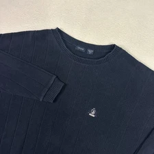 Vintage Izod Fisherman Grandpa Knit Sweater USA Made Crewneck Embroidered 90s XL