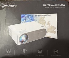 Vankyo Performance V630 1080p Home Theater Projector - White Bundle Screen Case