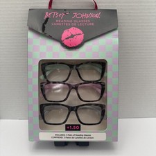 BETSEY JOHNSON 3-PACK READING GLASSES READERS 1.50 NEW