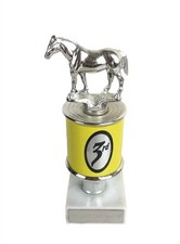 1975 Stillwater OK 4-H Horse Show 3rd Place Trophy Marble Base 6.25" Tall