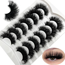 Mink Lashes Fluffy Long 3D Faux Mink Wispy 20Mm 25Mm Big Dramatic Strip Lashes T