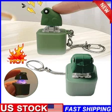 Croaking Frog Keychain,Rechargeable Stress-Relieving Clicky Keyboard US