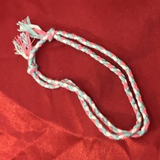 NEW BOHO BRAID THREAD FRIENDSHIP BRACELET ADJUSTABLE NEON PINK, SEAFOAM, WHITE