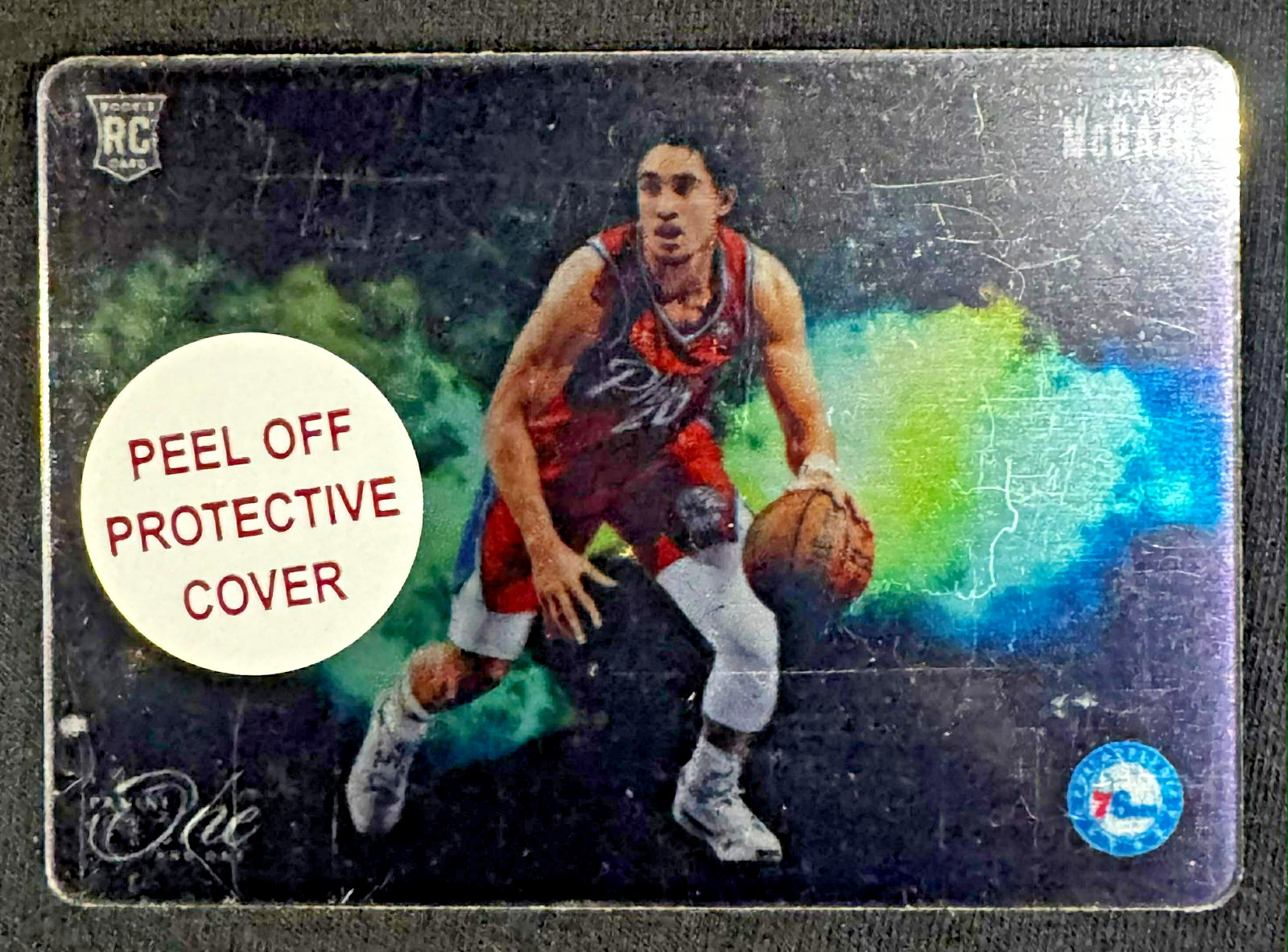 2024-25 One And One Jared McCain #5 RC Rookie Black Color Blast Case Hit SSP