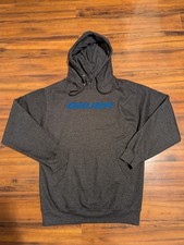 Bauer Hockey Logo Hoodie Hooded Sweatshirt Gray Mens Size Medium Performance