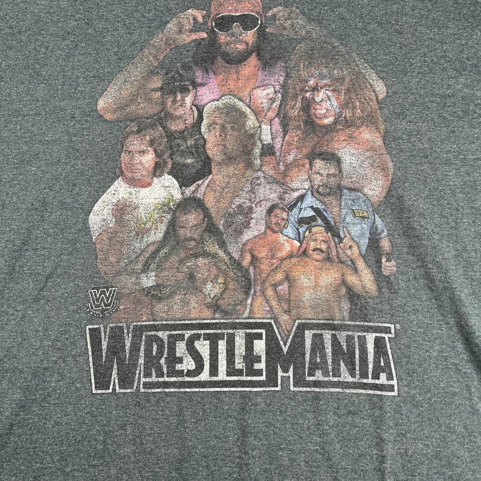 Camisa Wrestle Mania Adulto Gris 3XL Gris Estampado Gráfico Para Hombre Foto 2 de 4