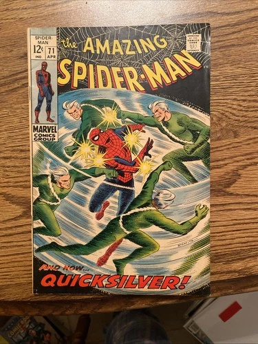 Amazing Spider-Man #71 Marvel Comics 1969 Quicksilver App VF-