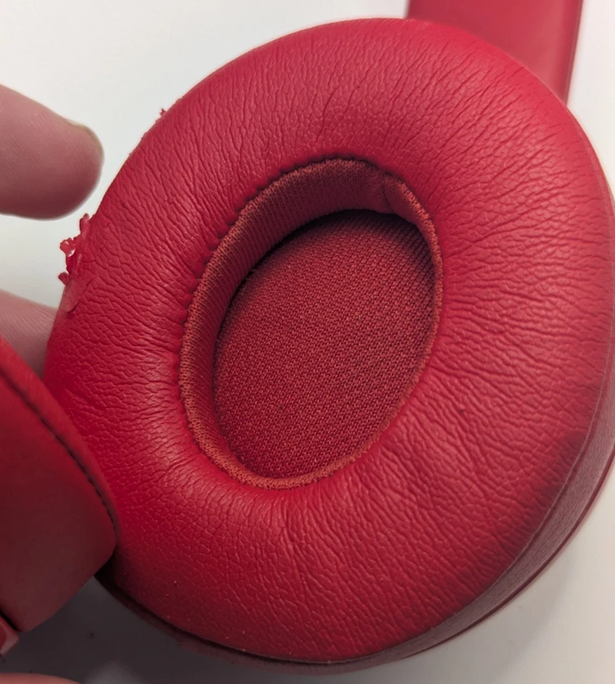 Lot Of 2 Beats by Dr Dre Solo HD Wire Headphones  Pink White Test Bad R. Speaker - Image 3 of 4