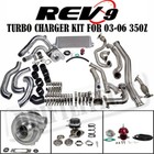 REV9 COMPLETE BOLT ON T3 60-1 TURBO CHARGER KIT FITS 03-06 350Z Z33/G35 VQ35DE