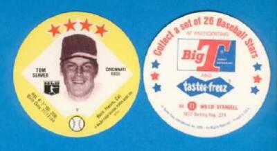 1978 Tastee Freez Baseball Disc TOM SEAVER Cincinnati Reds | eBay