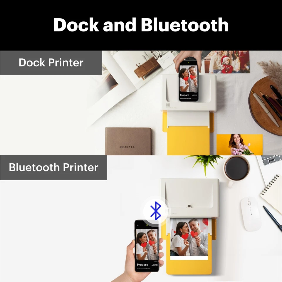 Kodak Dock Plus Photo Printer 10 Sheets Multi Color Bluetooth Instant Printing - Image 2 of 4