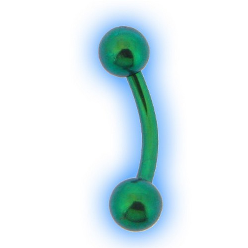 Titanium PA Bar Prince Albert Piercing Curved Barbell 3.2mm 8g Grade 23