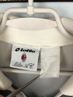 lotto 95-96ACミラン 長袖 M Vintage 90's 1995 Lotto AC Milan Football Shirt Soccer Long Sleeve
