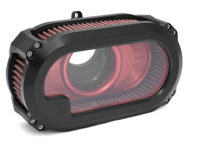 2023-2024 Harley M8 Next Level Air Cleaner Black/Red Kens NXT-05BR