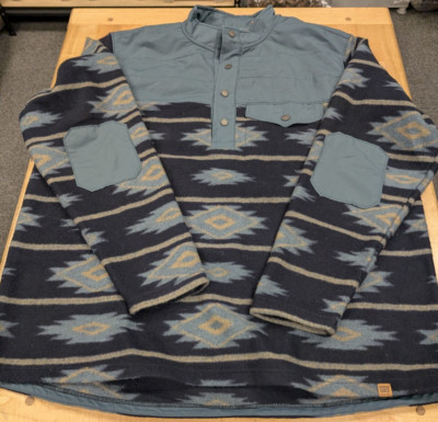 RedHead Ranch Killdeer Fleece Mock Neck Pullover Men's 2XL Dark Navy