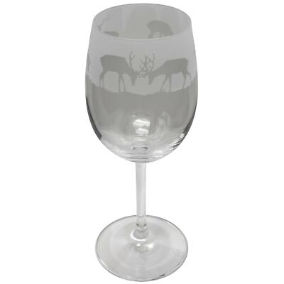 Animo Hirsch Hirsch graviert Kristall Wein Trinkglas handverziert Geschenkbox