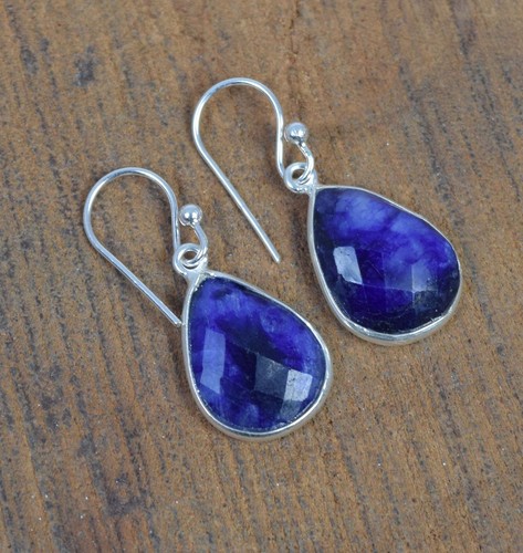 925 Solid Sterling Silver Green Onyx,Garnet Multi Stone Hook Earring Ji760 - Picture 70 of 81