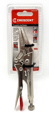 NEW Crescent 6'' Long Nose Locking Pliers with Wire Cutter C6NVN-08 ~ Free Ship.