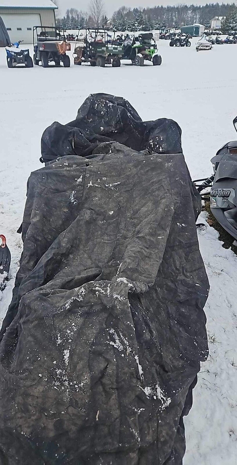 OEM POLARIS SNOWMOBILE COVER 2012 TOURING CANVAS PN 2878727 BLACK USED