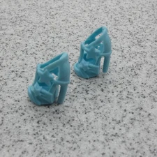 Barbie Doll Size Shoes High Heel Baby Blue Open Toe Sandals Ankle Strap B1 Clone