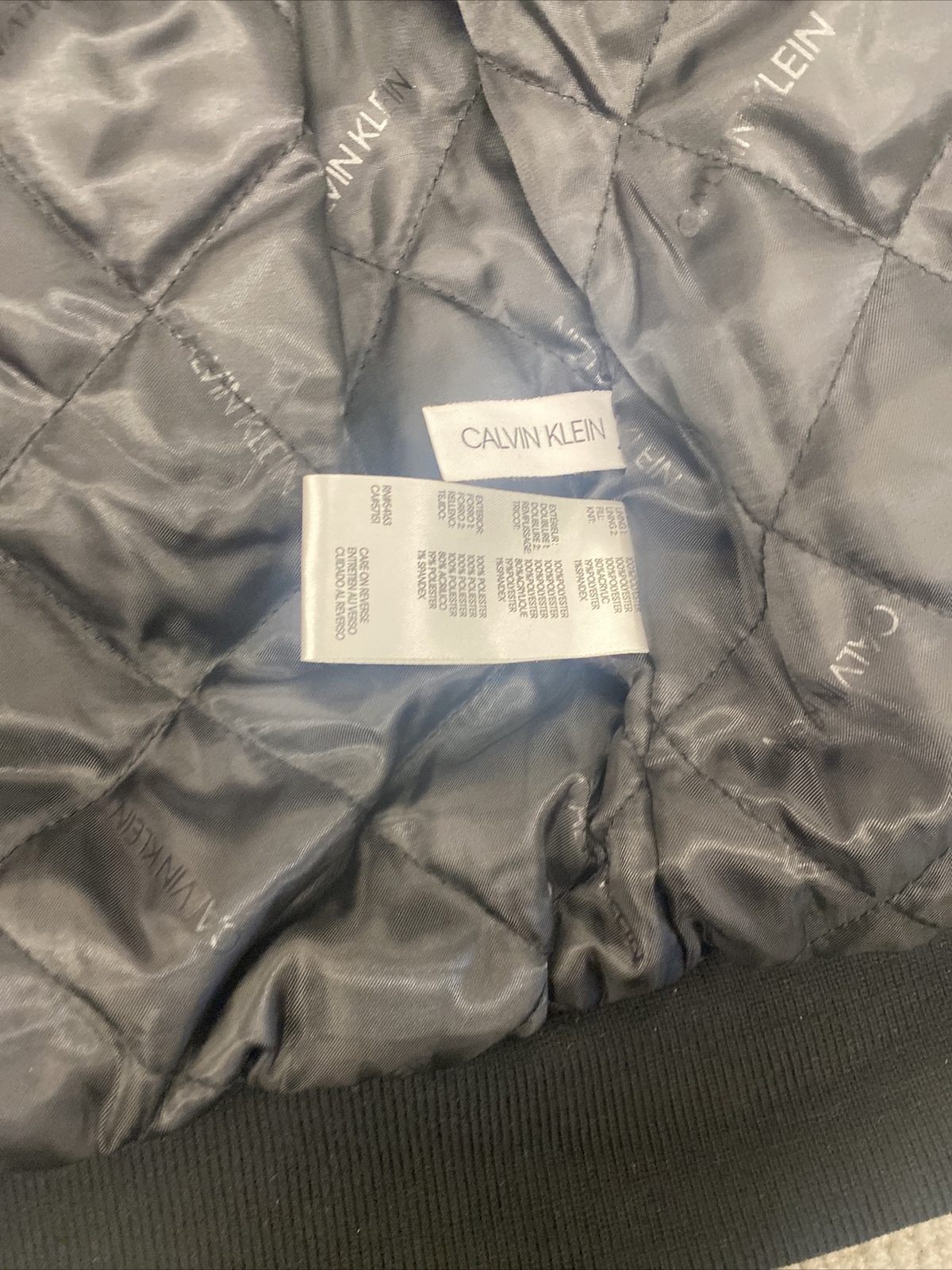 Calvin Klein Men's Black Ripstop Full-Zip Bomber Coat Jacket Size M MSRP $195 image 6