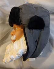 Trapper Style Hat With Ear Flaps Grey