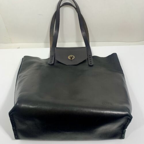 BRICK BOUND Black Leather Tote Shoulder CHINLE Handbag USA Made - Montana - Picture 1 of 17