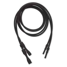 4 Black Silicone Necklace Cords Soft Rubber 2mm Snap Clasp 18"
