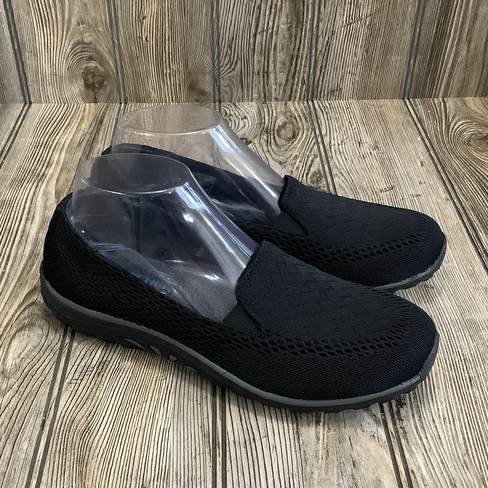Skechers Reggae Fest Willows Black Relaxed Slip On Comfort Shoes