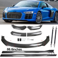 Carbon Fiber Stylefront Bumper Lip Spoiler Side Skirt For Audi Body 86.6rods Carbon Fiber Stylefront Bumper Lip Spoiler Side Skirt For Audi Body 86.6rods