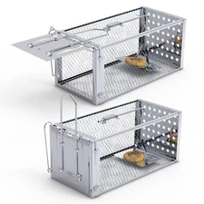 2Pcs Live Humane Cage Trap for Squirrel Chipmunk Rat Mice Rodent Small Animal